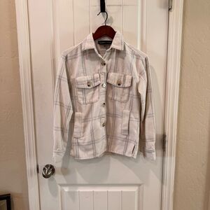 Kendall & Kylie Cream Plaid Jacket XS
